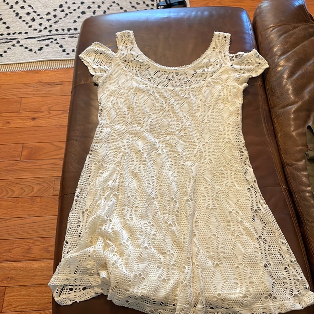 Free People Cream crochet dress M